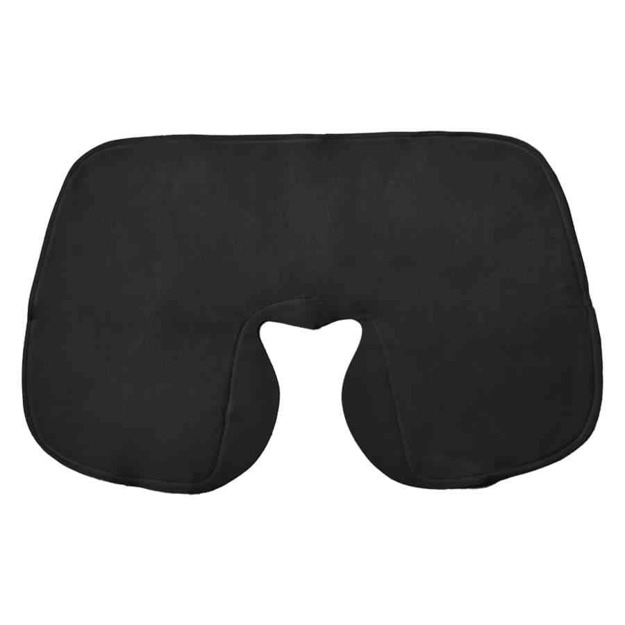 Подушка надувная дорожная в футляре; черный; 43,5 х 27,5 см; твил - 2