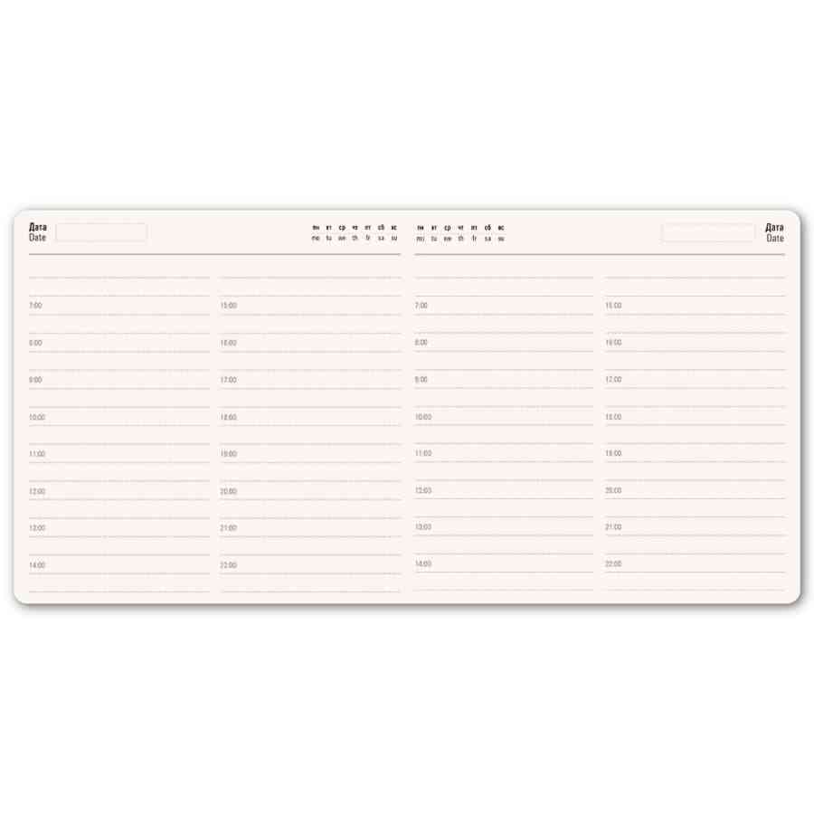 Ежедневник недатированный Scotty, А5-, бирюзовый, кремовый блок, без обреза - 4