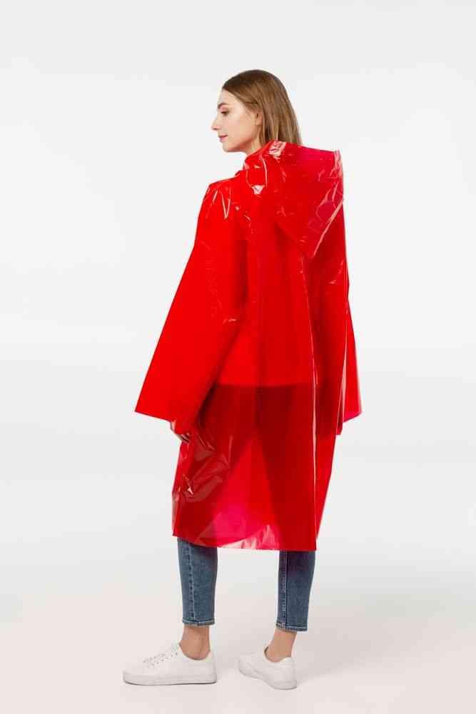 Дождевик-плащ CloudTime, красный - 7