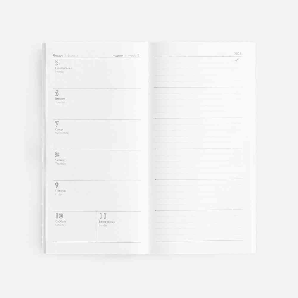 Еженедельник Baza, датированный, серый - 11