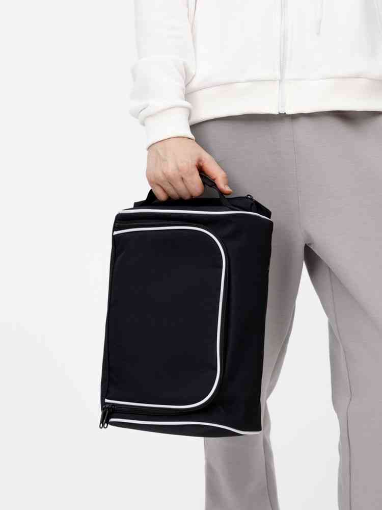 Сумка для обуви Equipex, черная с белым