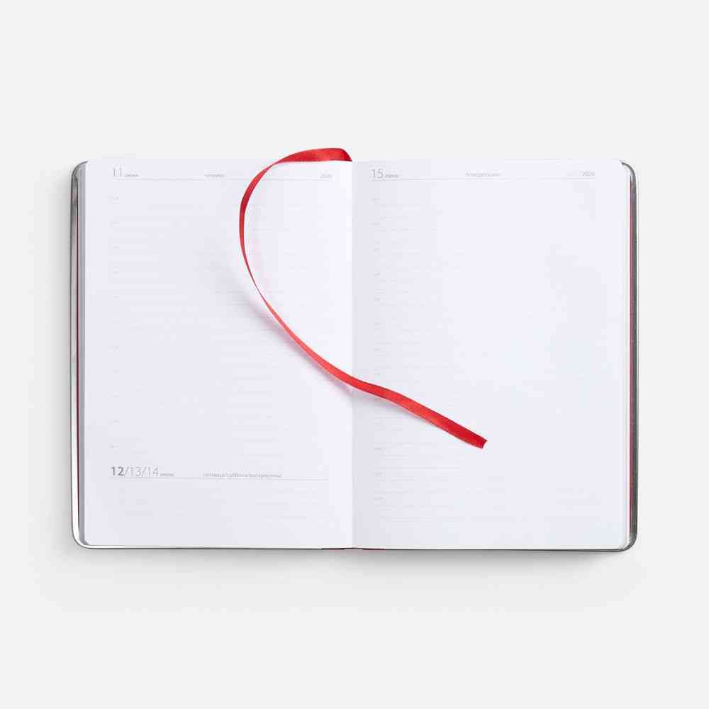 Ежедневник Metal Frame на заказ, датированный, красный - 7